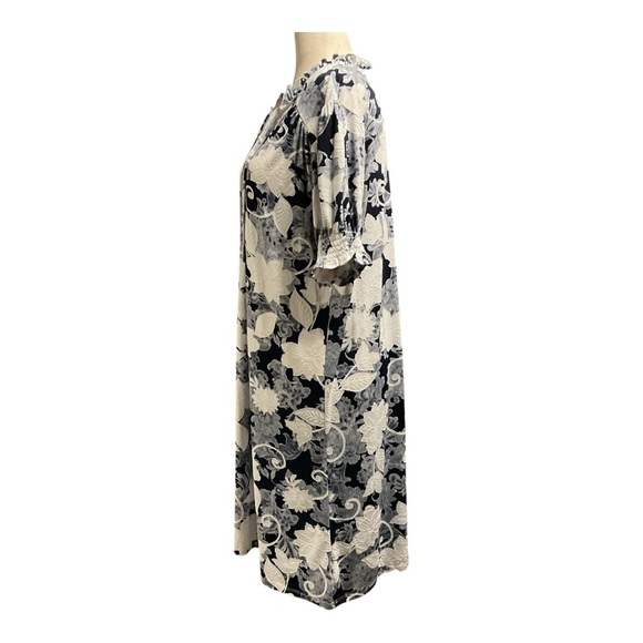 Joie de Ville Black and White Women Midi Dress - Picture 2 of 8